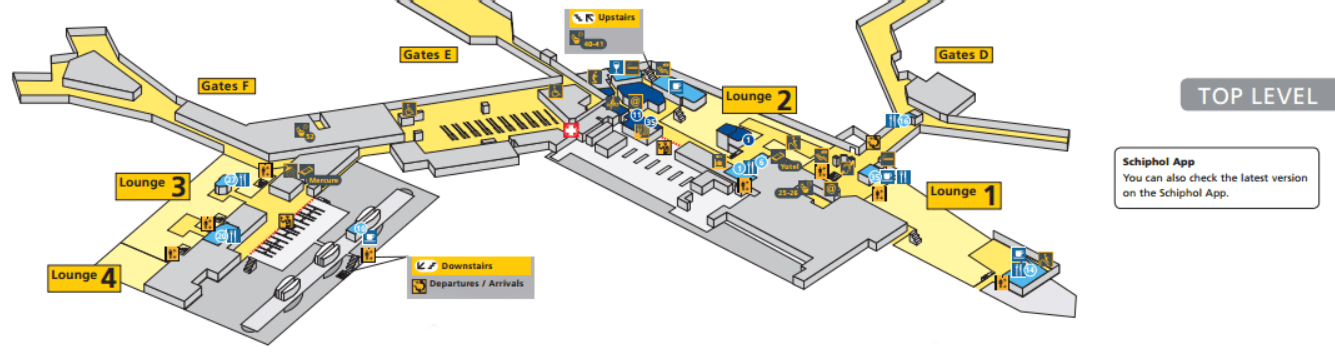 Schiphol departures map